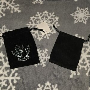 Black Velvet Drawstring Pouches